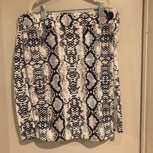 Faux snake skin skirt